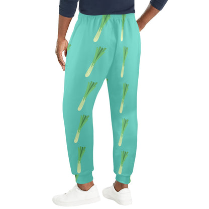 Leek Pattern Print Design 01 Men's Casual Track Pants