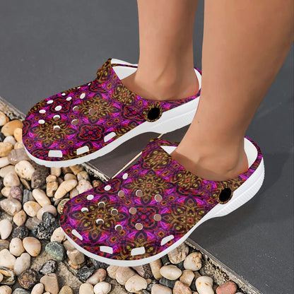 kaleidoscope Abstract Print Design Unisex Clogs Shoes