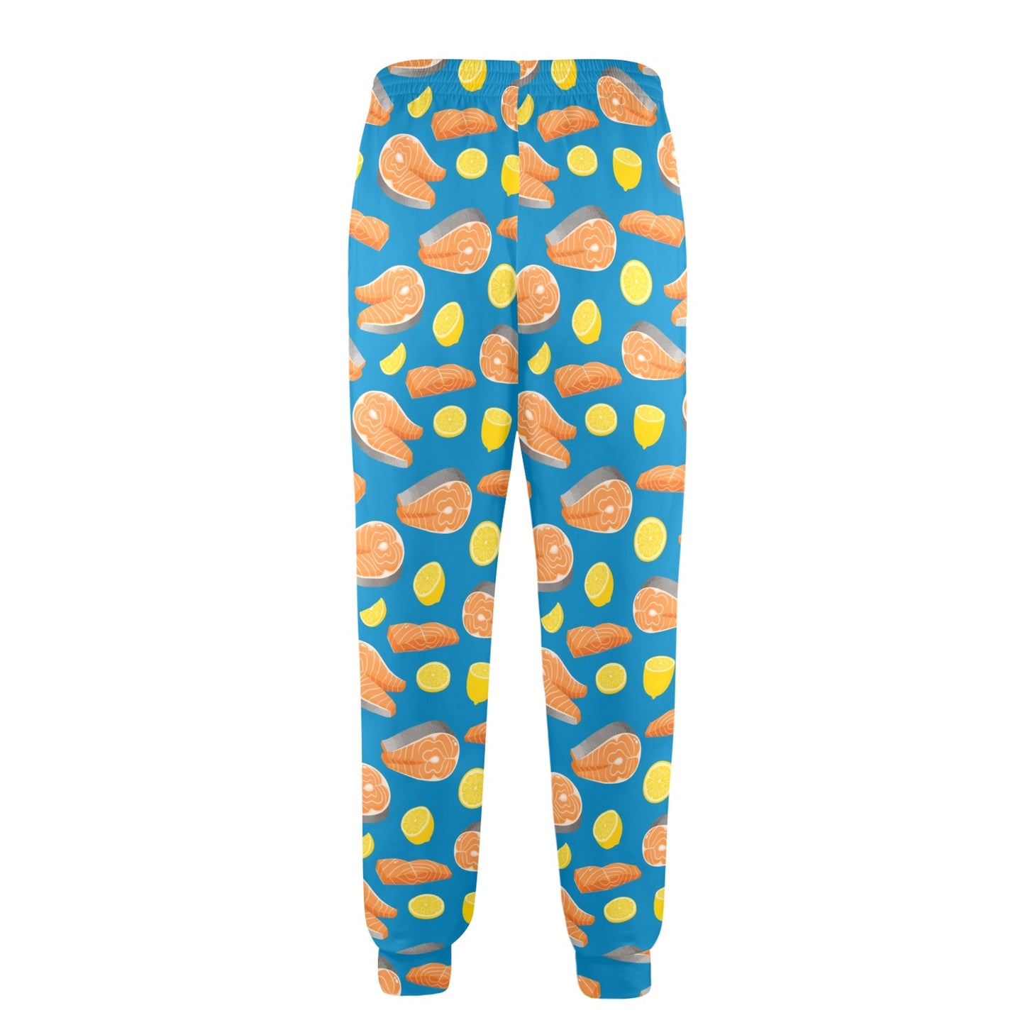 Salmon Steak With Lemon Print Design LKS308 Men's Casual Track Pants