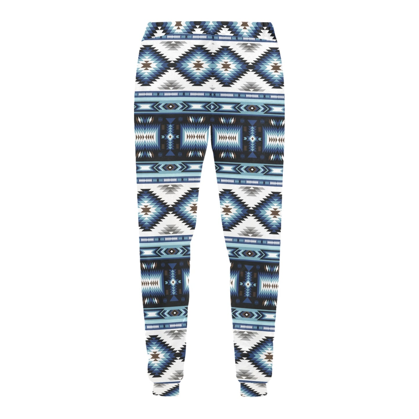 Navajo Dark Blue Print Pattern Men's Sweatpants