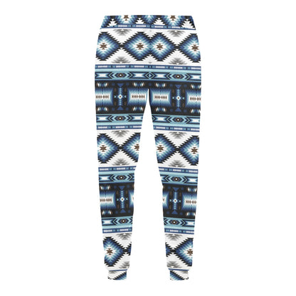 Navajo Dark Blue Print Pattern Men's Sweatpants