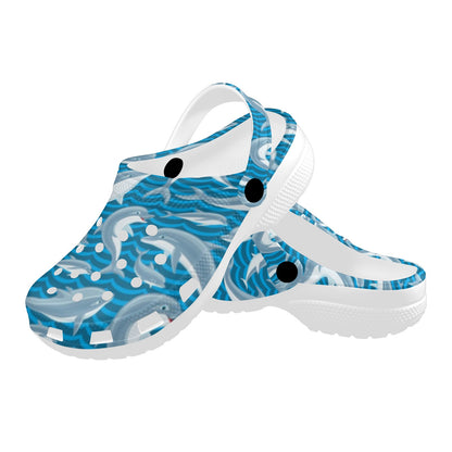Dolphin Cute Print Pattern Unisex Clogs Shoes