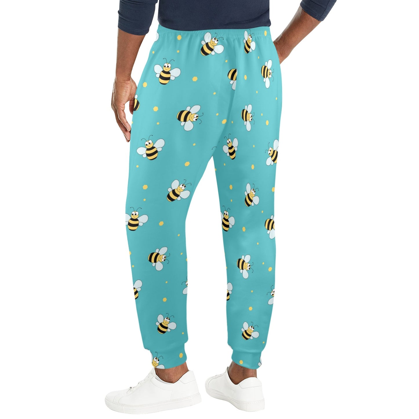 Bee With Dot Print Design LKS309 Men's Casual Track Pants