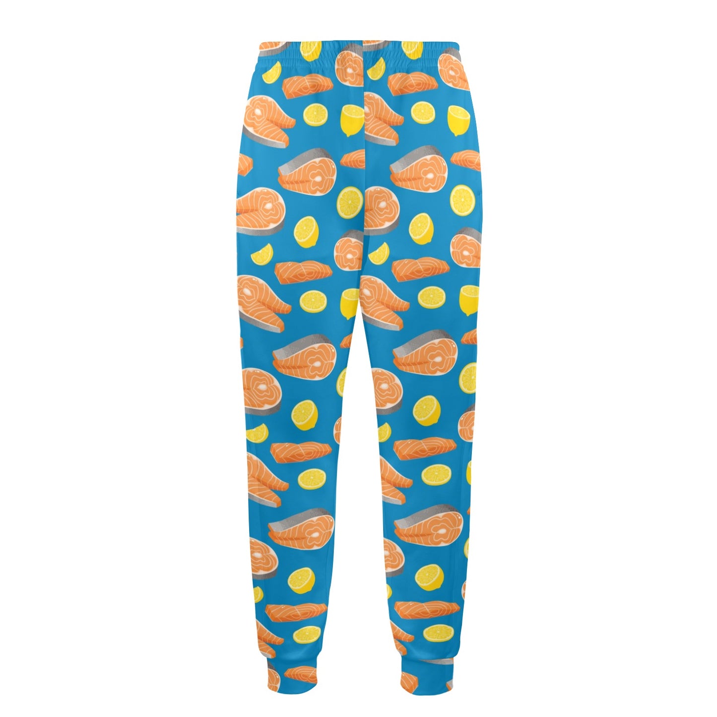 Salmon Steak With Lemon Print Design LKS308 Men's Casual Track Pants