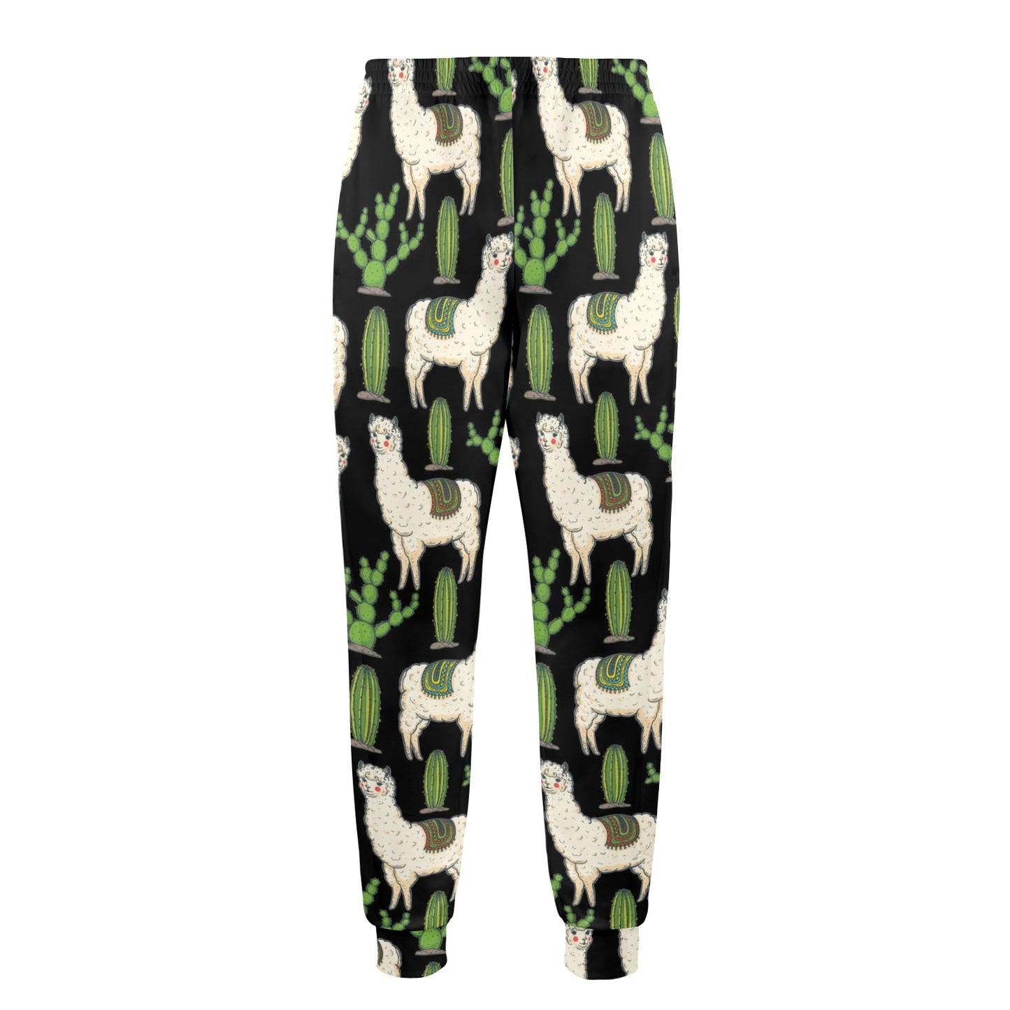 Llama Cactus Pattern Print Design 011 Men's Casual Track Pants