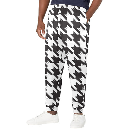 Cat HoundstoothPattern Print Design 01 Men's Casual Track Pants
