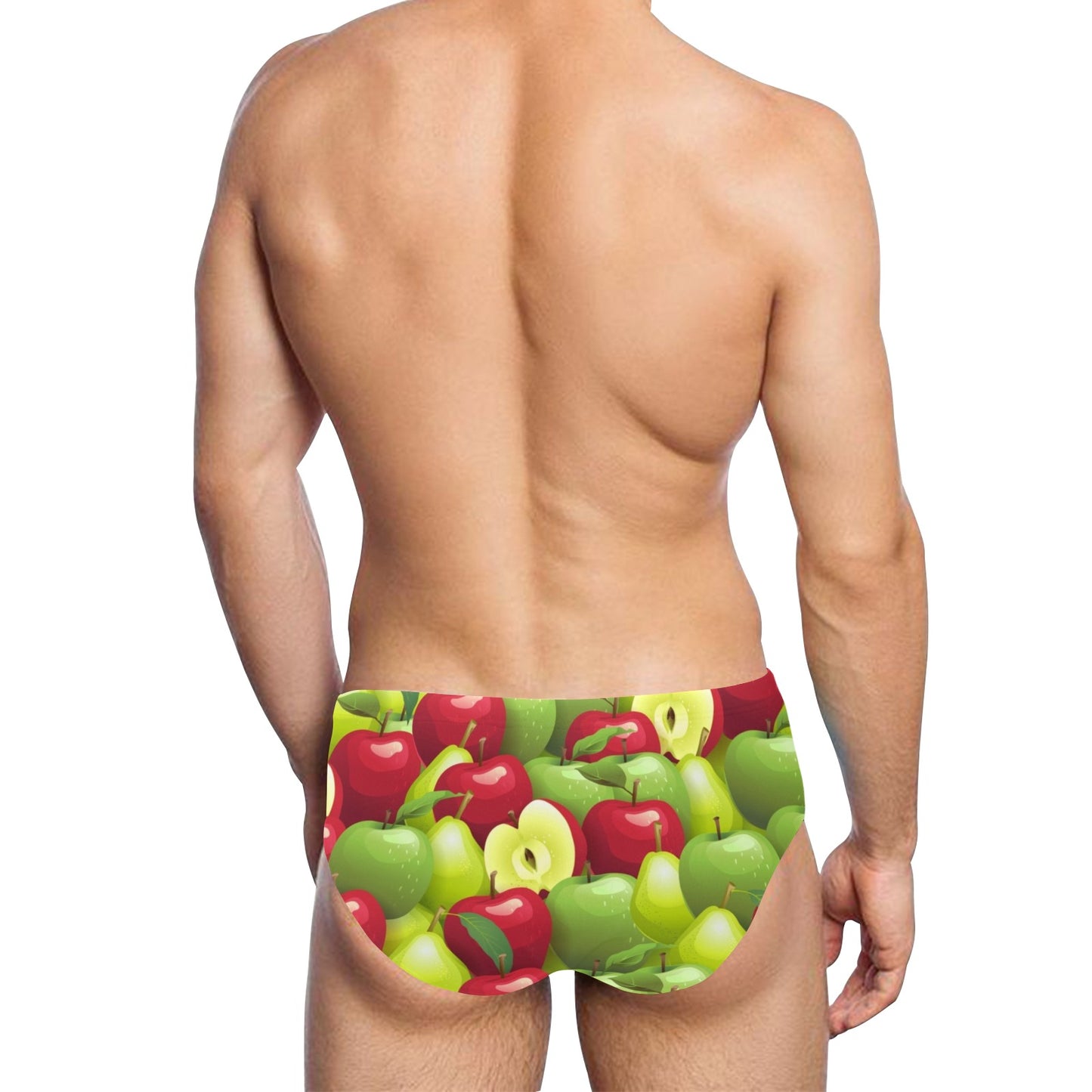 Apple Pattern Print Design AP03 Men's Swimming Briefs