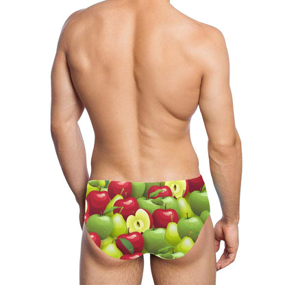 Apple Pattern Print Design AP03 Men's Swimming Briefs