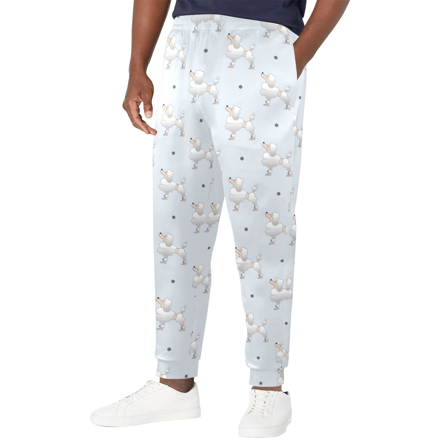 Poodle Pattern Print Design A05 Men's Casual Track Pants