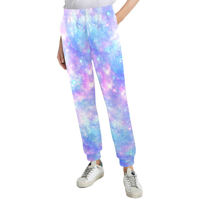 Galaxy Stardust Pastel Color Print Women's Casual Track Pants