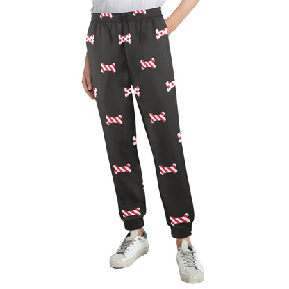 Dog Bone Pattern Print Design 04 Women's Casual Track Pants