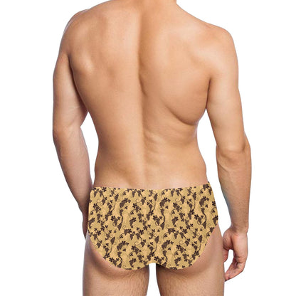 Wine Grape Design Print Men's Swimming Briefs