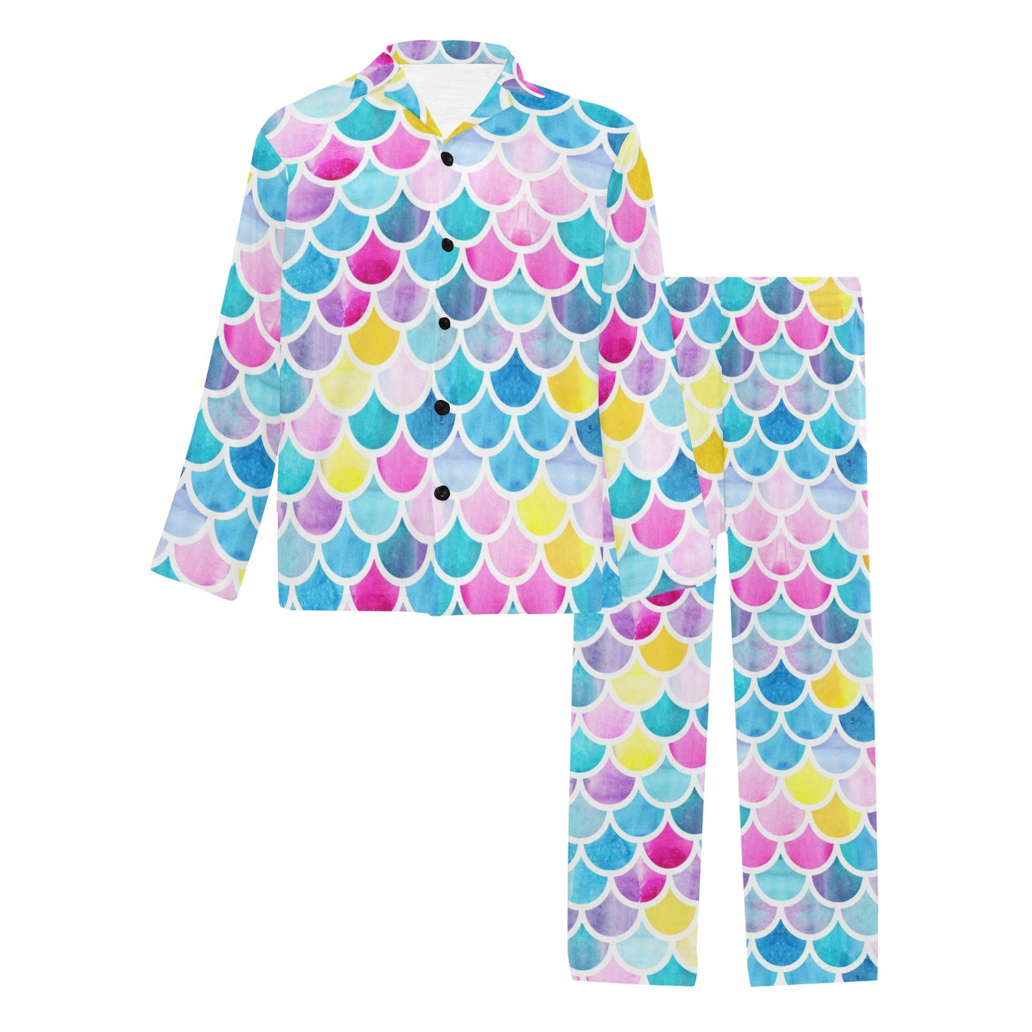 Scales Print Design LKS402 Men's Long Pajama Set