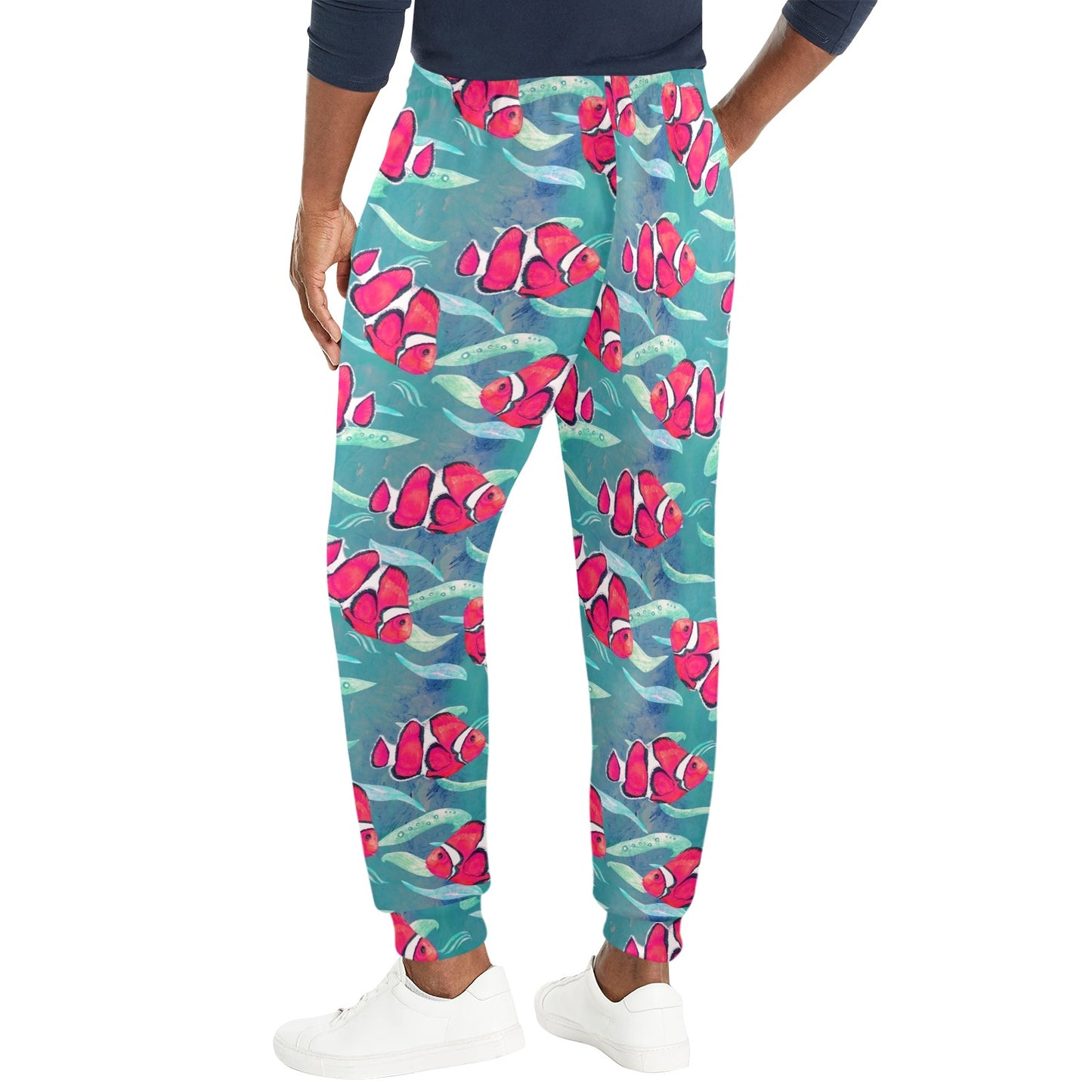 Clownfish Pattern Print Design 02 Men's Casual Track Pants