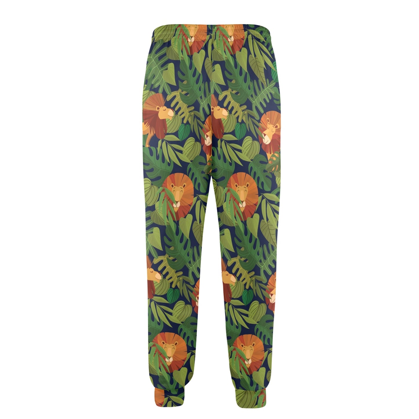 Lion Jungle Pattern Print Design 05 Men's Casual Track Pants