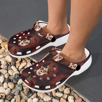 Day of the Dead Mexican Girl Unisex Clogs Shoes