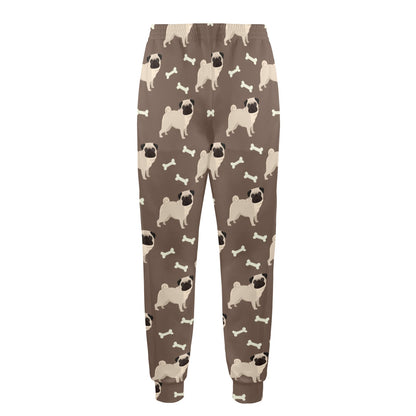 Pug Pattern Print Design A02 Men's Casual Track Pants