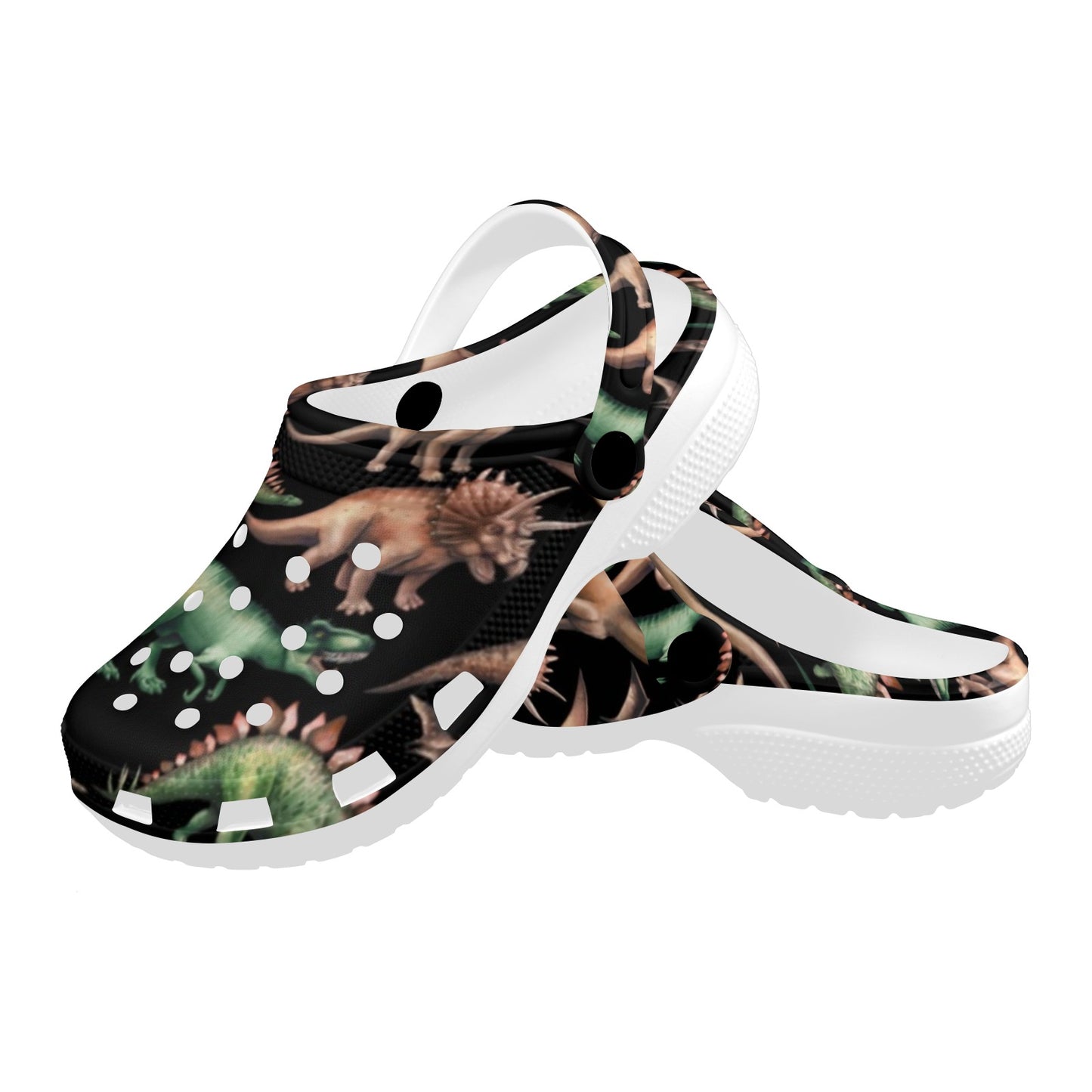 Dinosaur Print Pattern Unisex Clogs Shoes