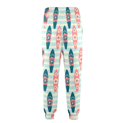 Aloha Hawaii Surfboard Pattern Print Design 02 Men's Casual Track Pants