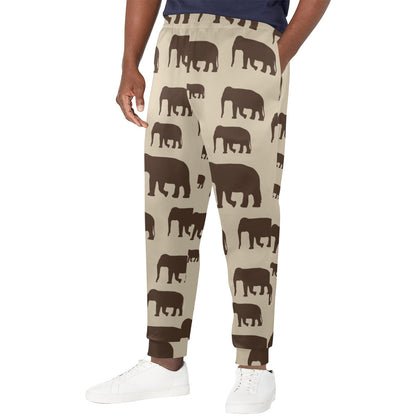 elephant Design Print Pattern JJ0186 Men's Casual Track Pants