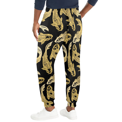 KOI Fish Pattern Print Design 03 Men's Casual Track Pants