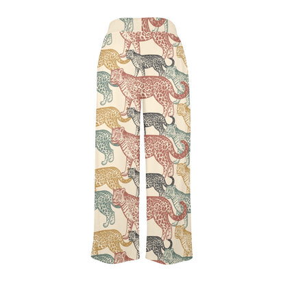 Jaguar Pattern Print Design 01 Women's Wide Leg Lounge Pants