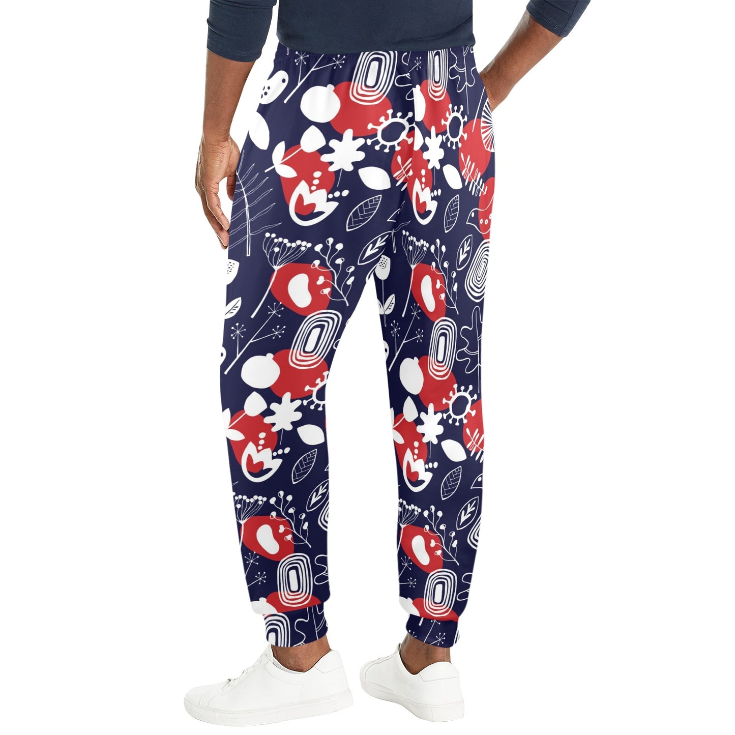Nordic Pattern Print Design A02 Men's Casual Track Pants