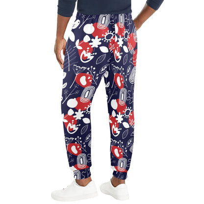Nordic Pattern Print Design A02 Men's Casual Track Pants