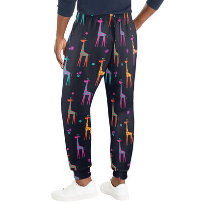 giraffe Design Print Pattern JJ0268 Men's Casual Track Pants