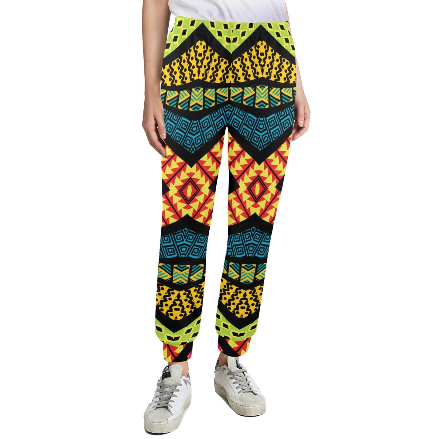 Kaleidoscope Pattern Print Design 05 Women's Casual Track Pants
