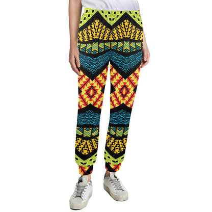 Kaleidoscope Pattern Print Design 05 Women's Casual Track Pants