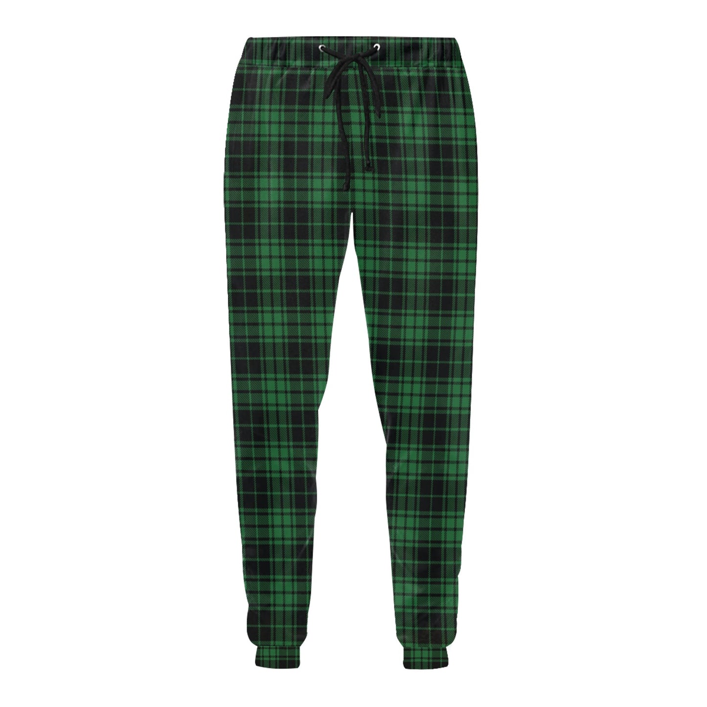 Green Tartan Plaid Pattern Men's Sweatpants