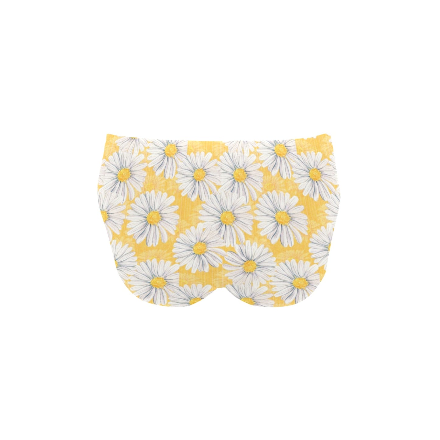 Daisy Yellow Watercolor Print Pattern Men's Swimming Briefs