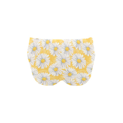 Daisy Yellow Watercolor Print Pattern Men's Swimming Briefs