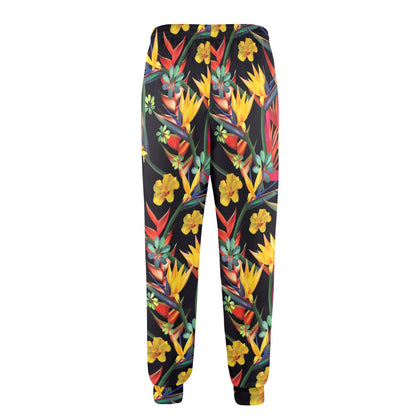 Bird Of Paradise Pattern Print Design BOP016 Men's Casual Track Pants