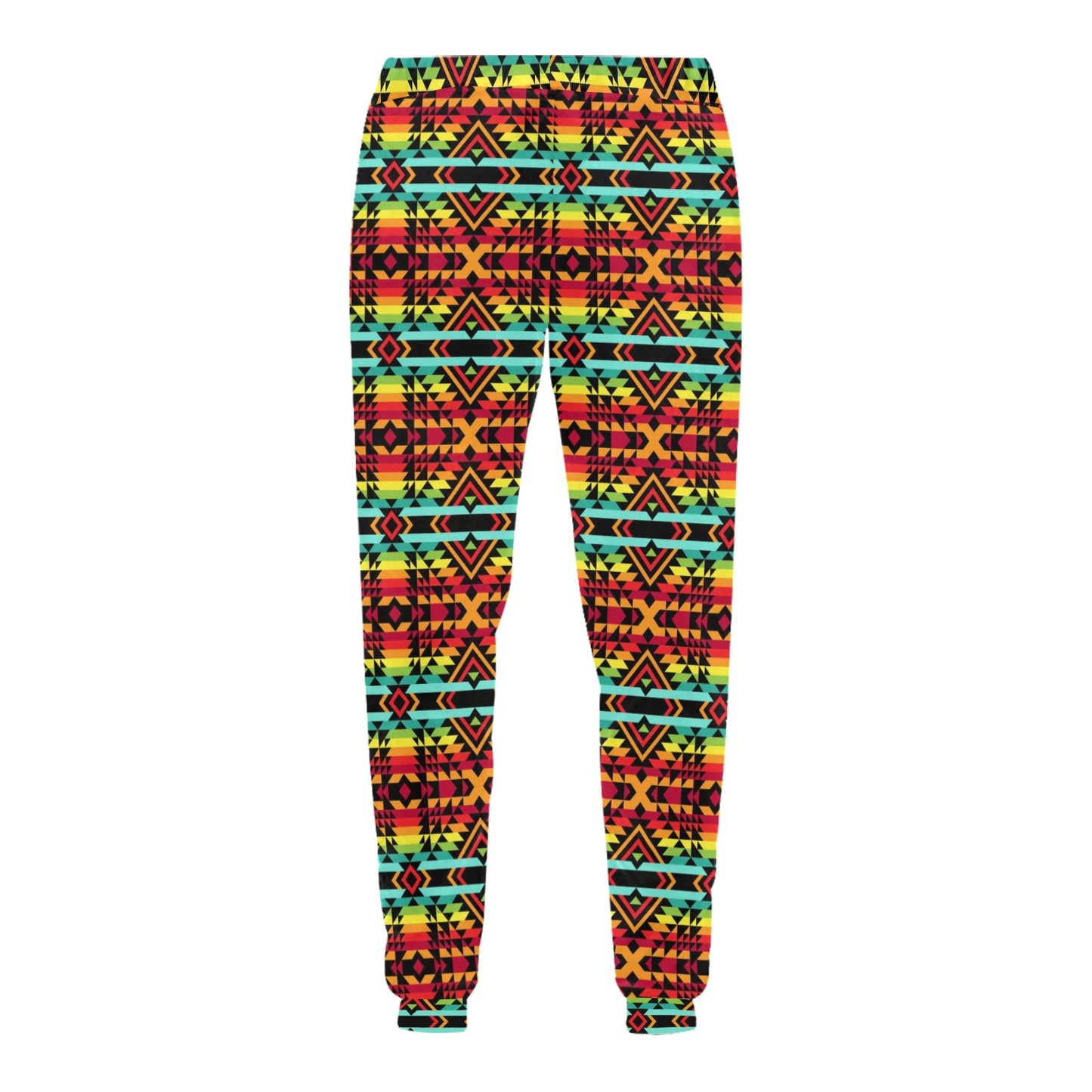 Kente Red Design African Print Men's Sweatpants