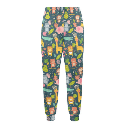 Safari Animal Cartoon Print Design LKS305 Men's Casual Track Pants