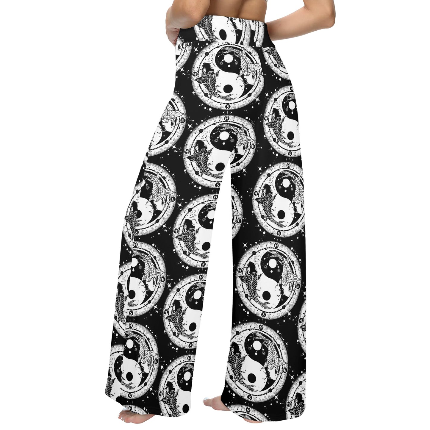 Yin Yang Koi Fish Women's Wide Leg Lounge Pants