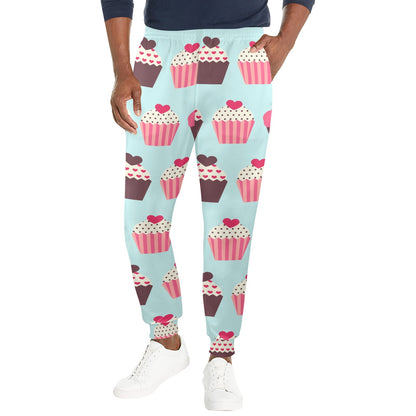 CupCake Print Pattern Men's Casual Track Pants