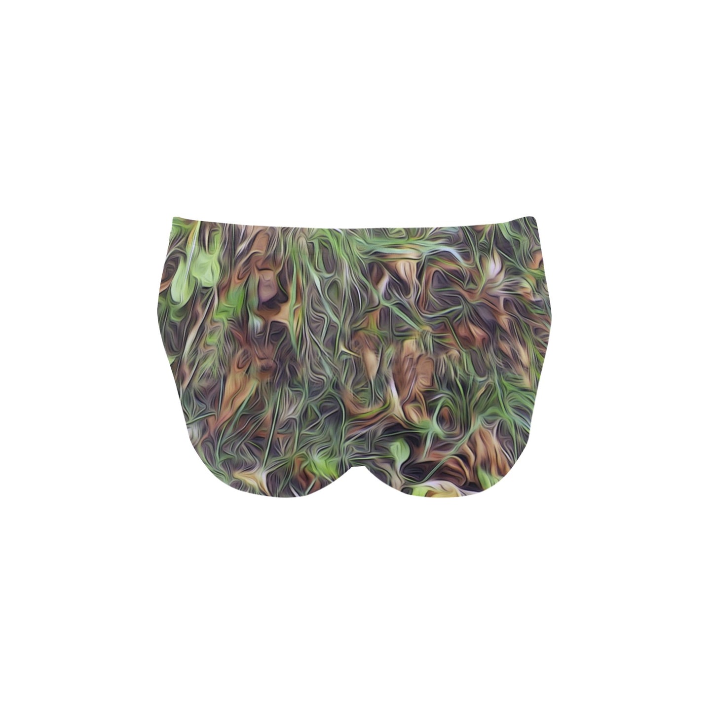 Camouflage Realistic Tree Print Men's Swimming Briefs