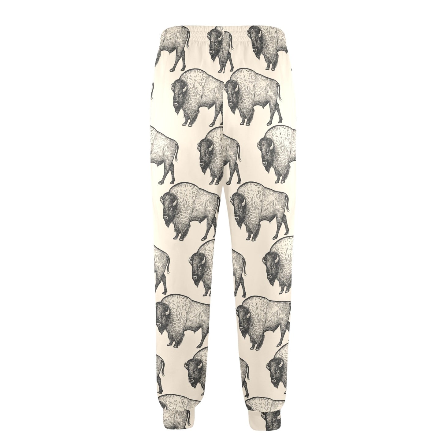 Bison Pattern Print Design 02 Men's Casual Track Pants