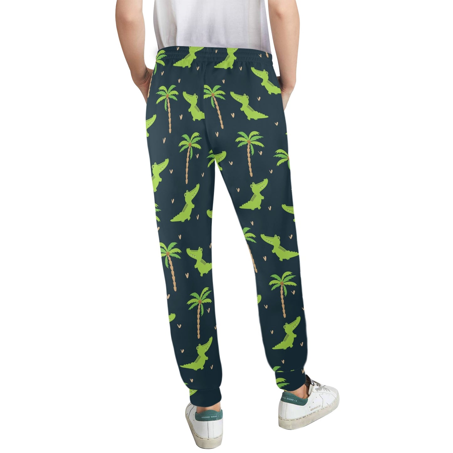 Alligator Pattern Print Design 02 Women's Casual Track Pants