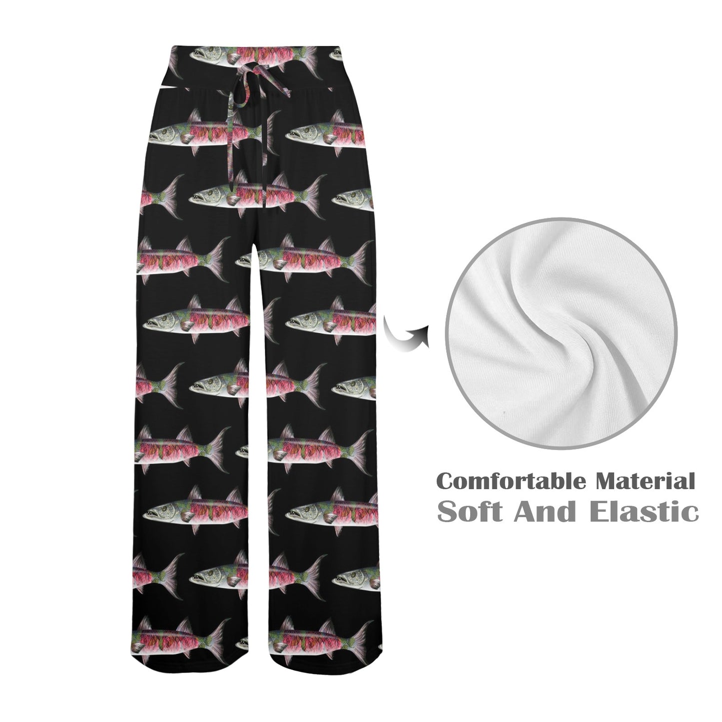 Barracuda Pattern Print Design 02 Women's Wide Leg Lounge Pants