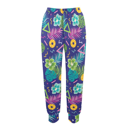 Hawaiian Themed Pattern Print Design H014 Women's Casual Track Pants