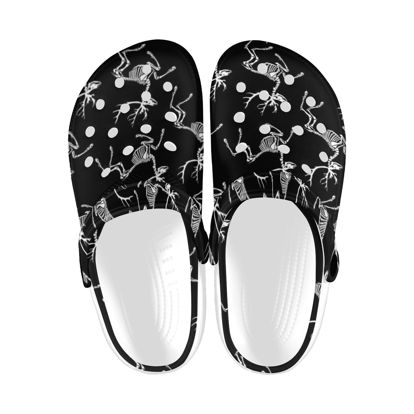 Deer Skeleton Print Pattern Unisex Clogs Shoes