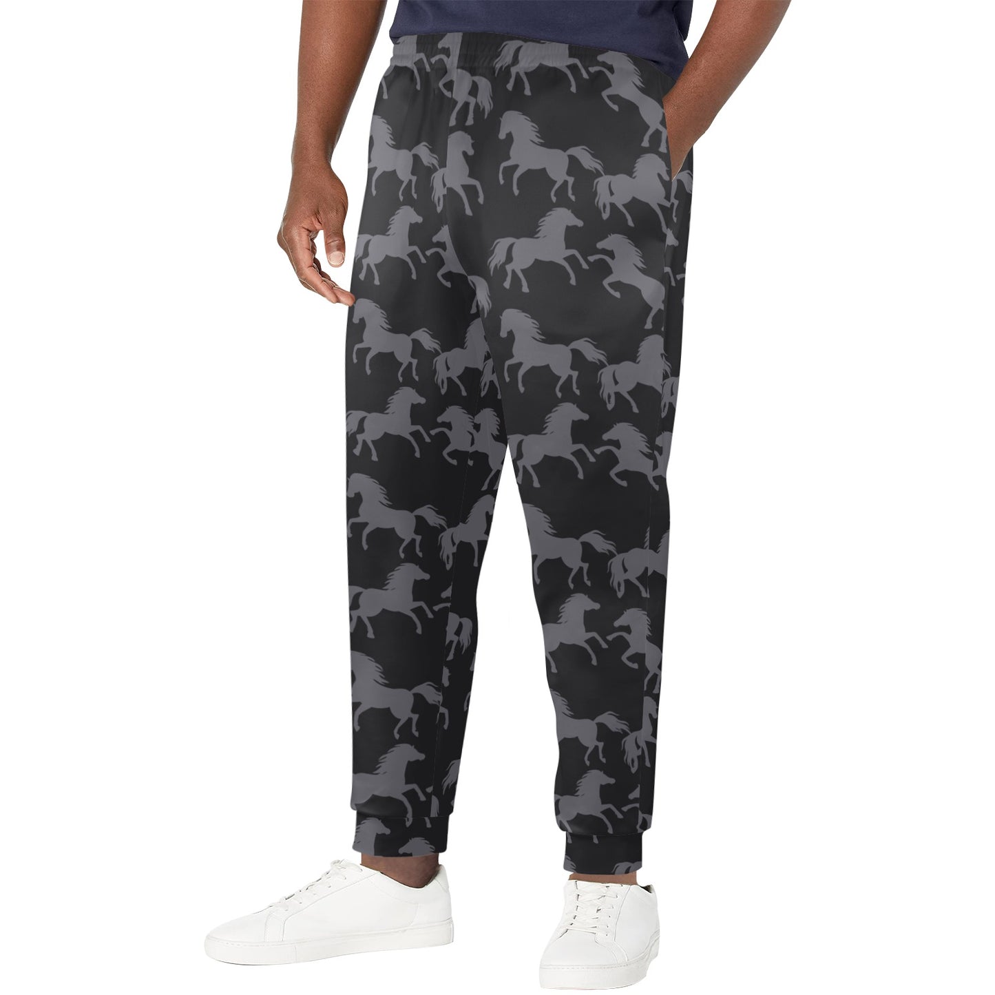 Horse Print Design LKS305 Men's Casual Track Pants
