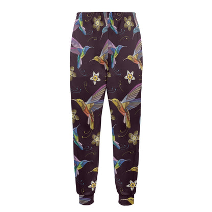 Hummingbird Pattern Print Design 04 Men's Casual Track Pants