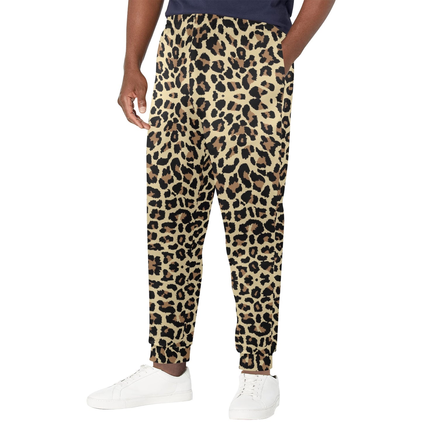 Cheetah Pattern Print Design 02 Men's Casual Track Pants