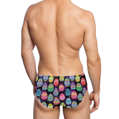 Easter Eggs Pattern Print Design RB08 Men's Swimming Briefs