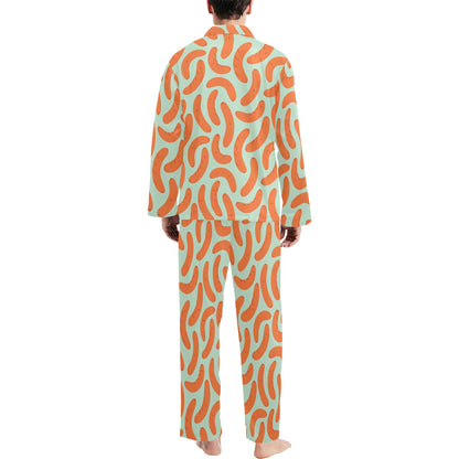 Sausage Print Design LKS304 Men's Long Pajama Set